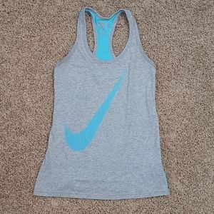 Nike grey and blue workout tank top